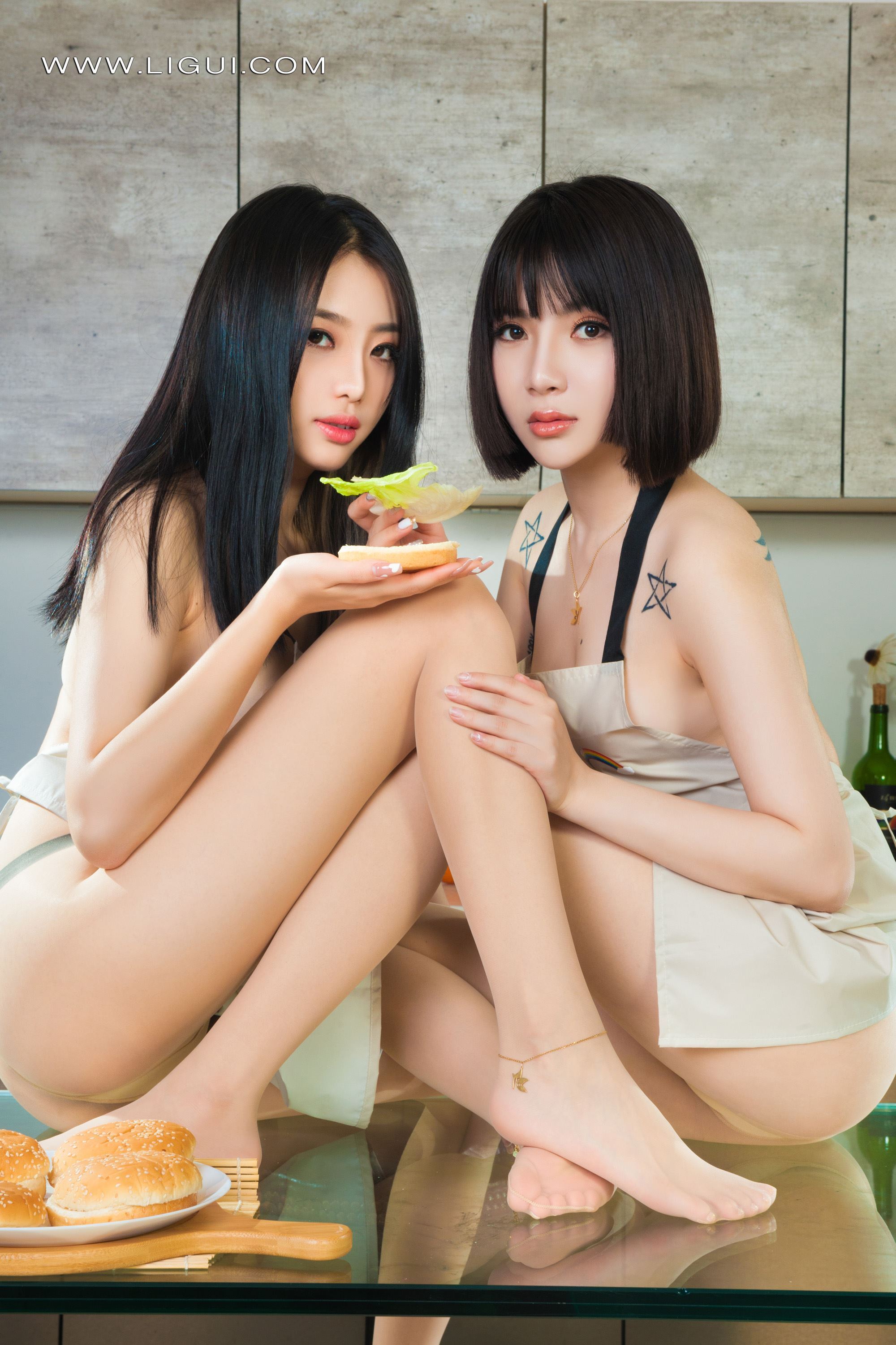 Ligui丽柜 2022.03.18 《莲食记-超级汉堡》小智贤&小七